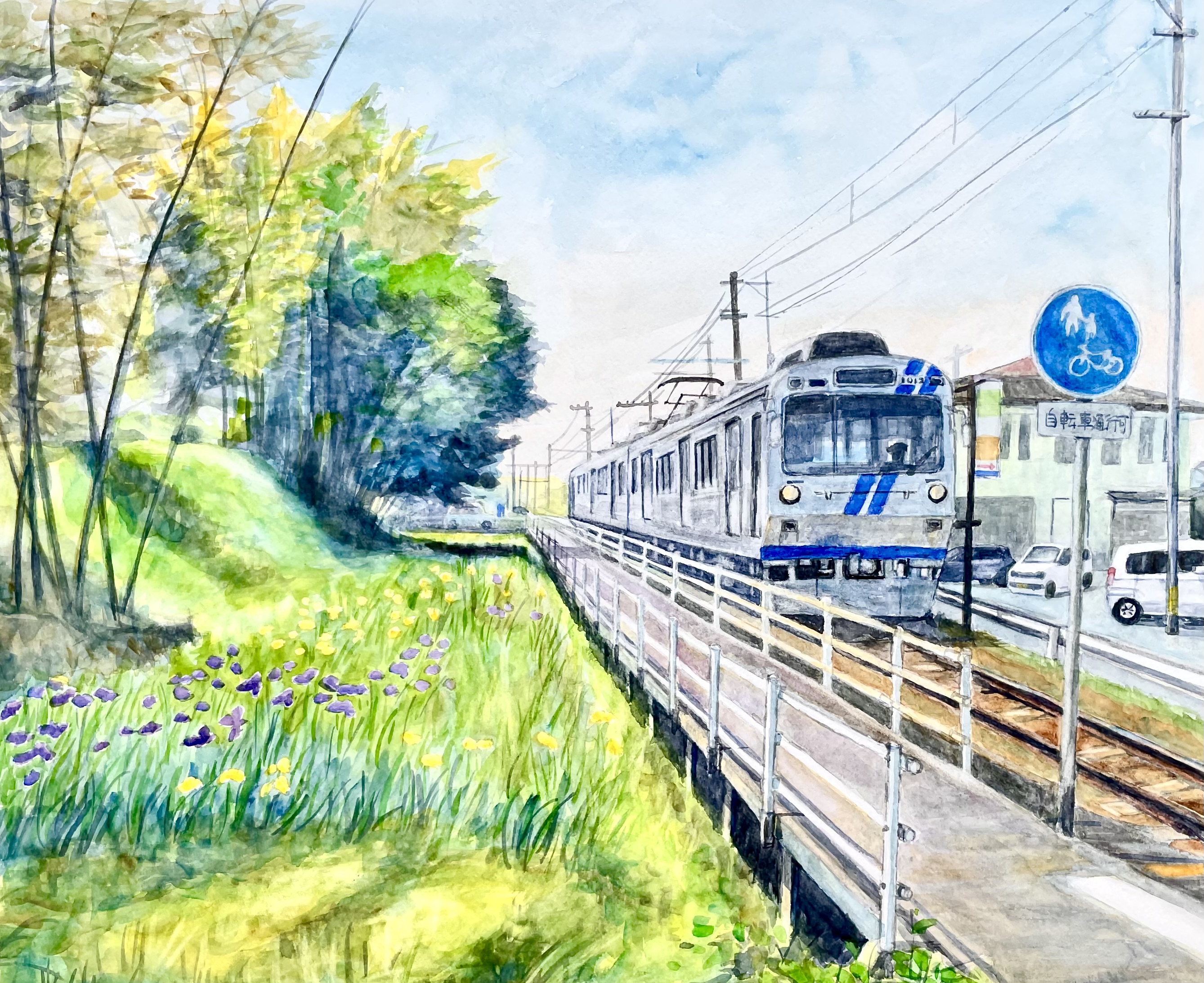 初夏の亀井駅
