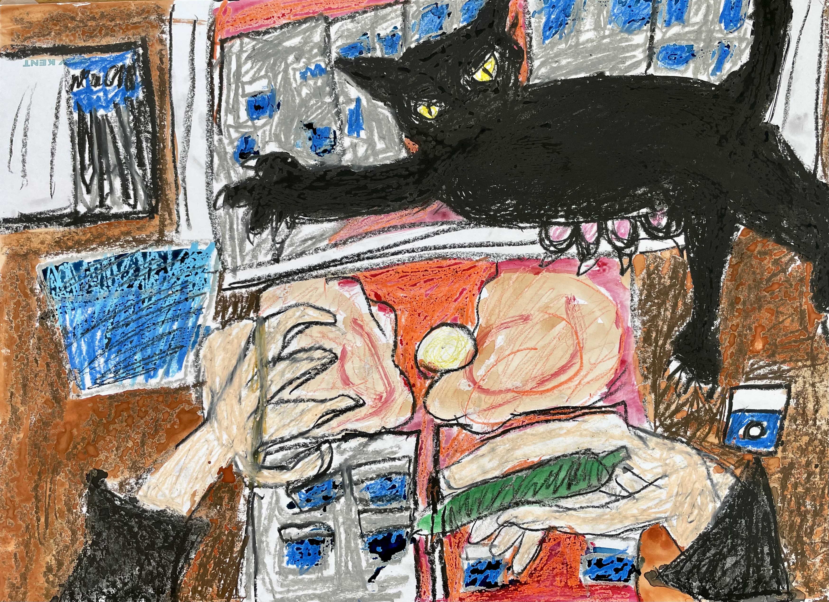まどべの黒ねこ