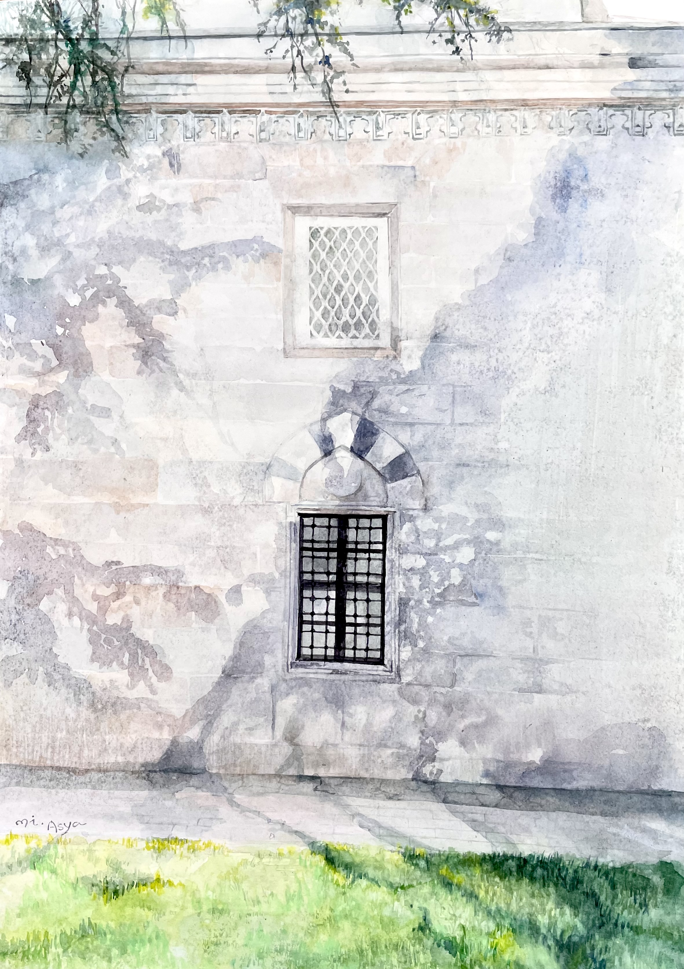 木洩れ陽と大理石